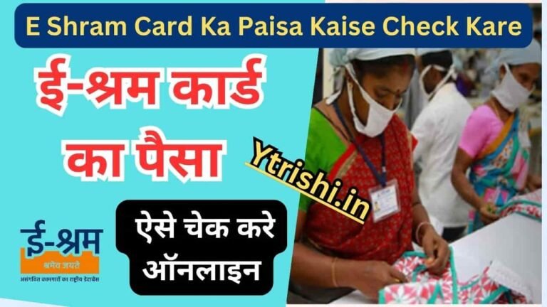 E Shram Card Ka Paisa Kaise Check Kare