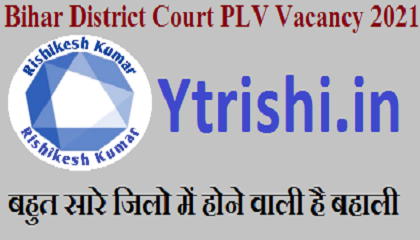 Bihar All District Court PLV Vacancy 2021