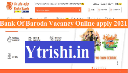 Bank Of Baroda Vacancy Online apply 2021