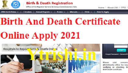 Birth And Death Certificate Online Apply 2021