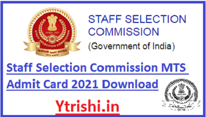 Staff Selection Commission MTS Admit Card 2021