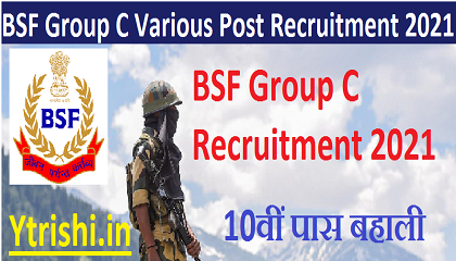 BSF Group C Various Post Recruitment 2021