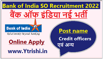 Bank of India Recruitment 2022
