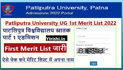 Patliputra University UG 1st Merit List 2022