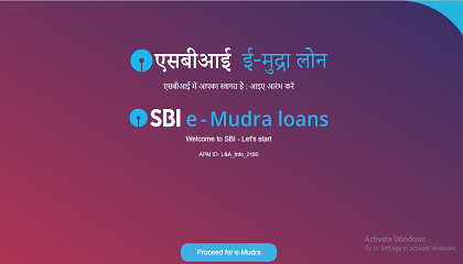 sbi e mudra loan apply online