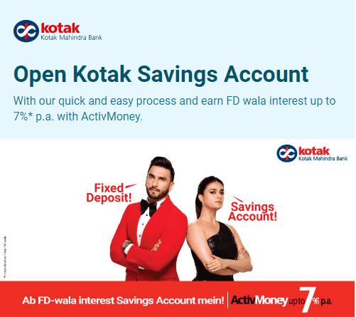 Kotak Bank Account Opening Online