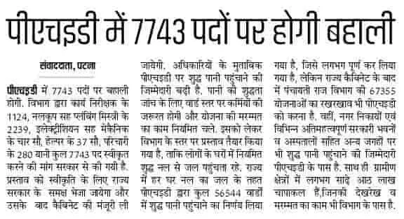Bihar Nal Jal Yojna Recruitment 2023