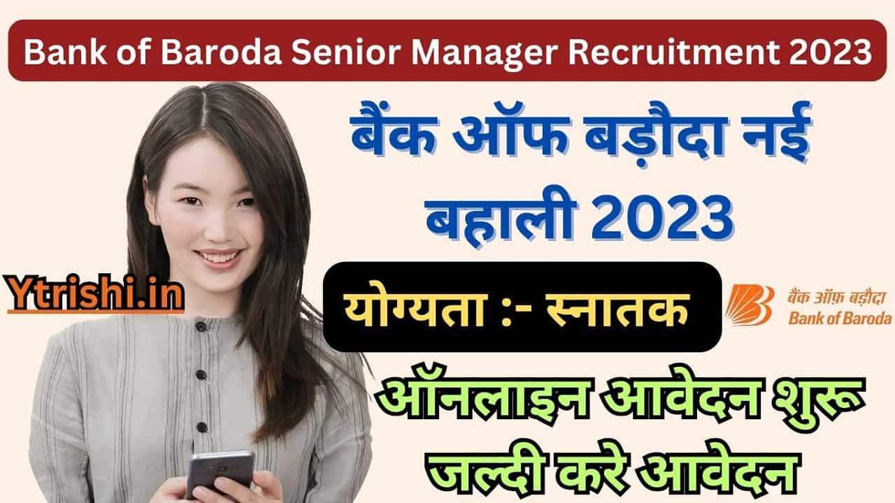 Bank of Baroda Senior Manager Recruitment 2023