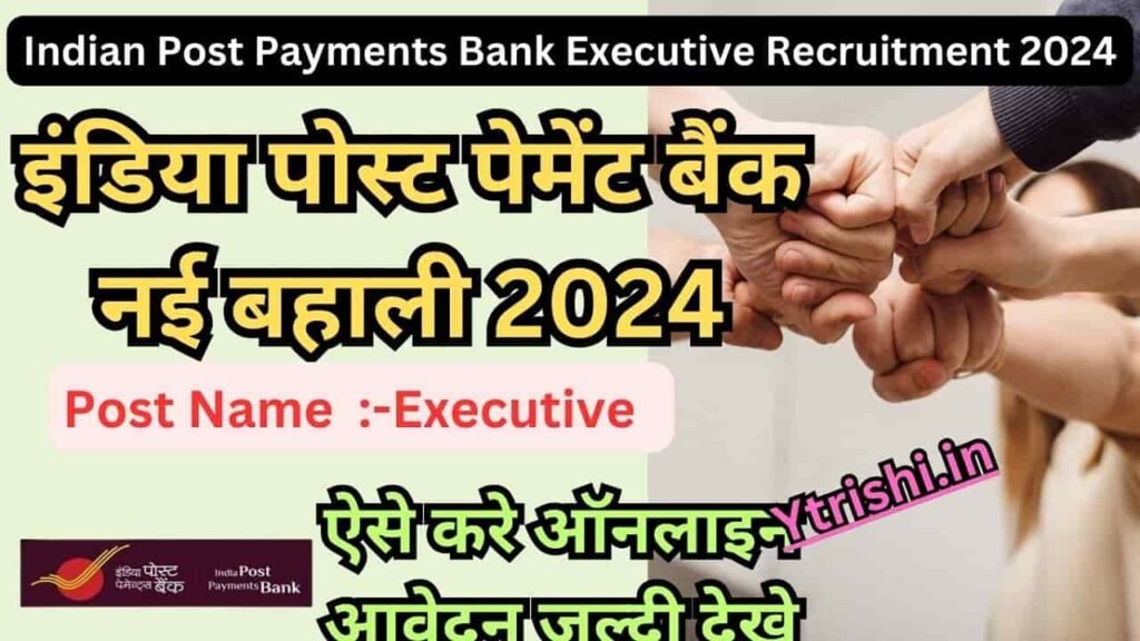 Indian Post Payments Bank Executive Recruitment 2024