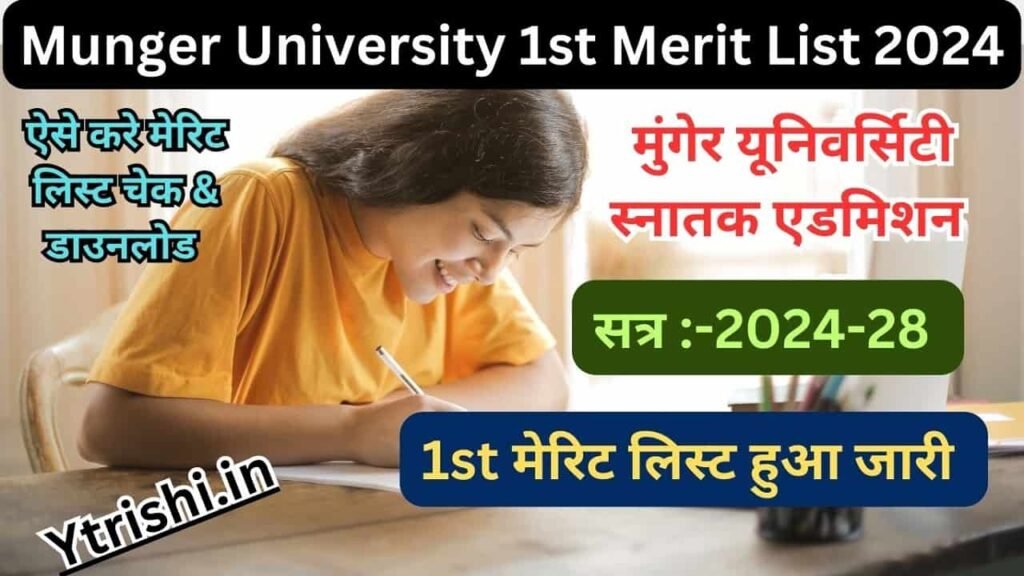 Munger University 1st Merit List 2024 Download