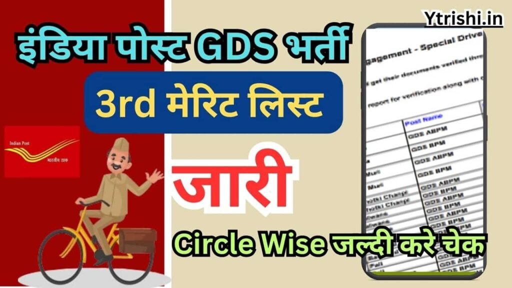 India Post GDS 3rd Merit List 2024