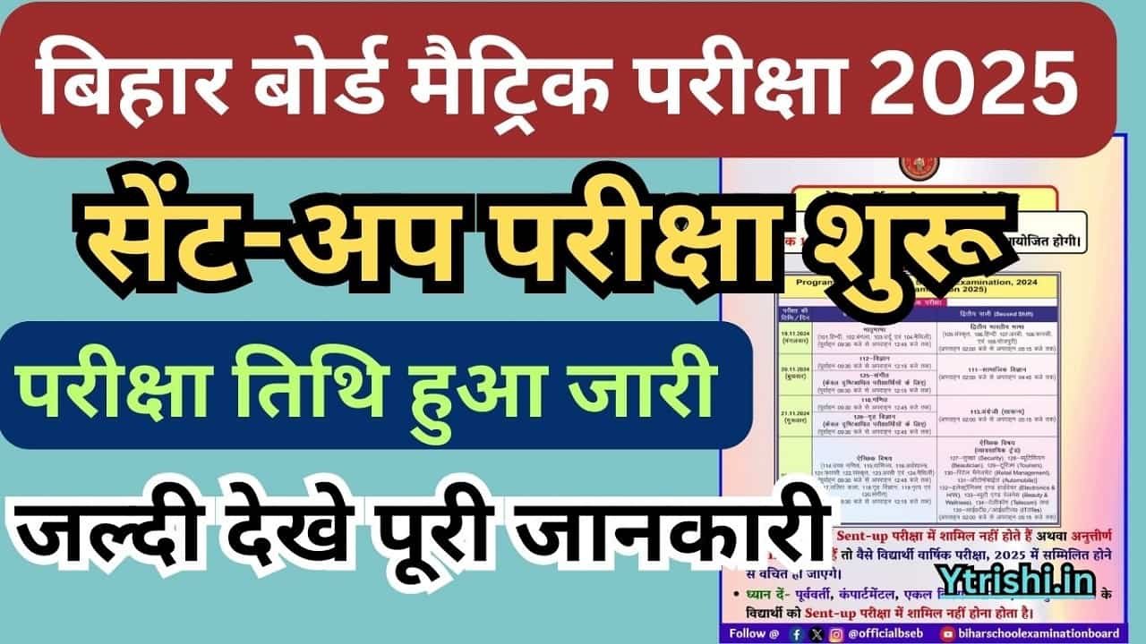 Bihar Board 10th Sent Up Exam Date 2025