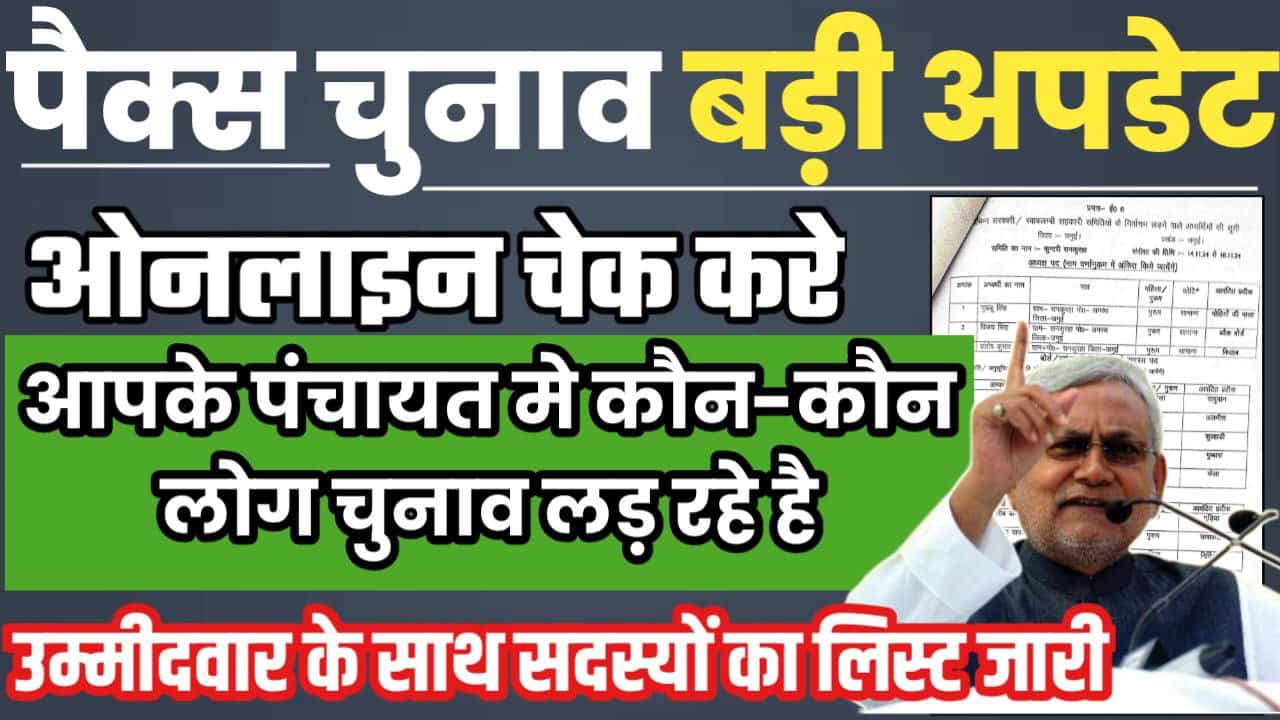 Bihar Pacs Elections 2024 Candidate List