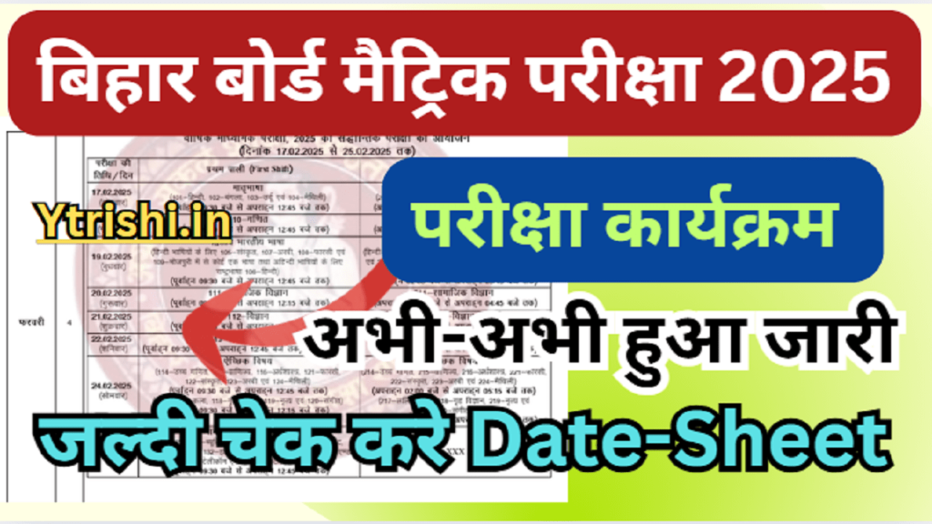 Bihar Board Class 10 Exam Date 2025