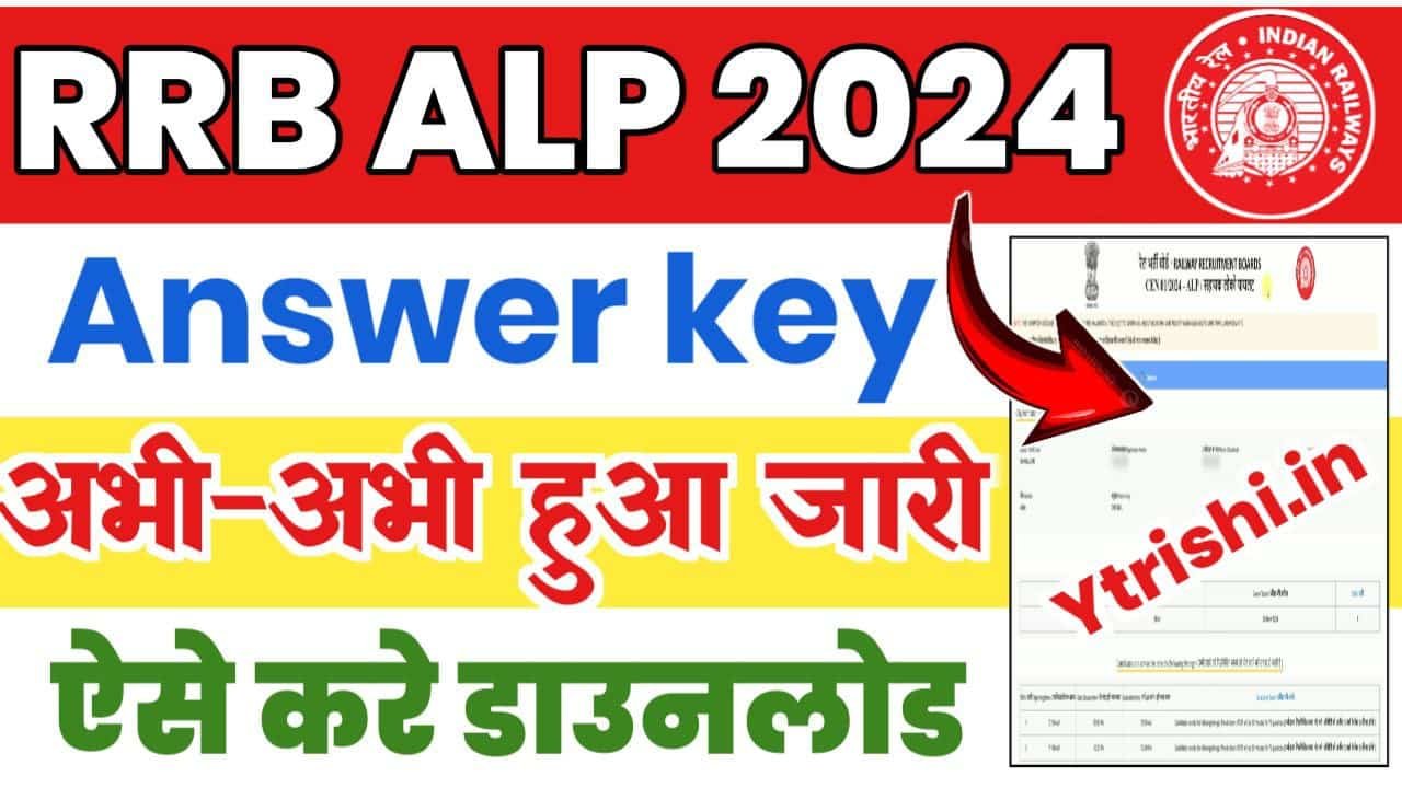 RRB ALP Answer Key 2024 Out