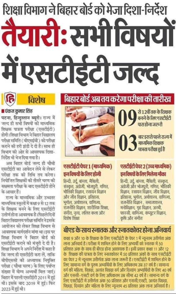 Bihar STET 2025 Notification