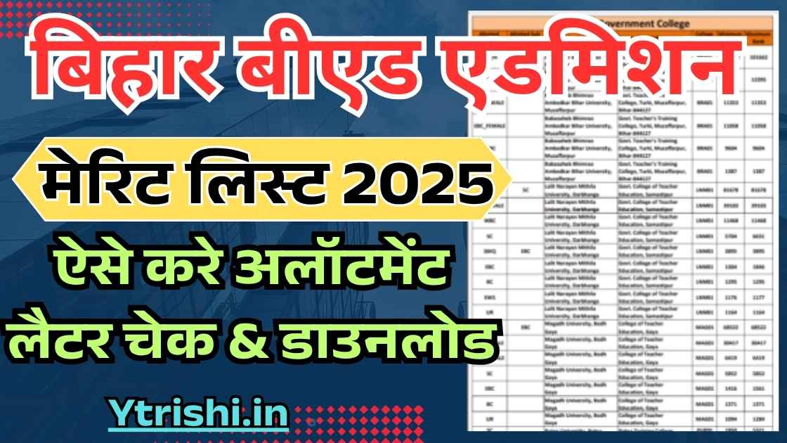 Bihar BEd Merit List 2025