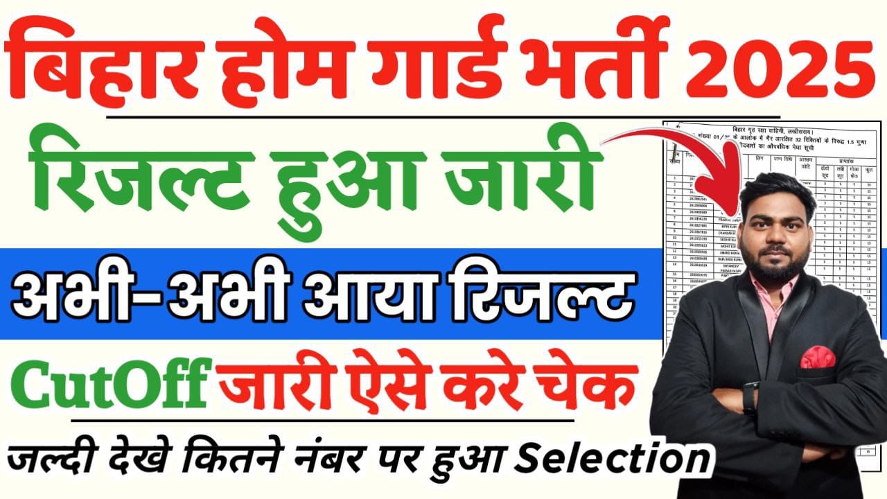 Bihar Home Guard Result 2025 Out