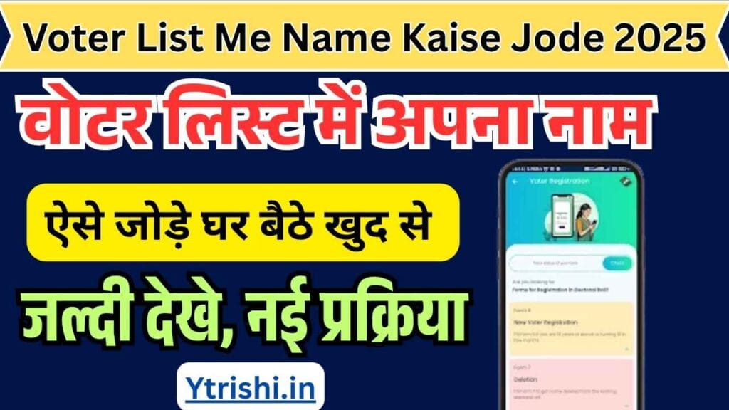 Voter List Me Name Kaise Jode 2025
