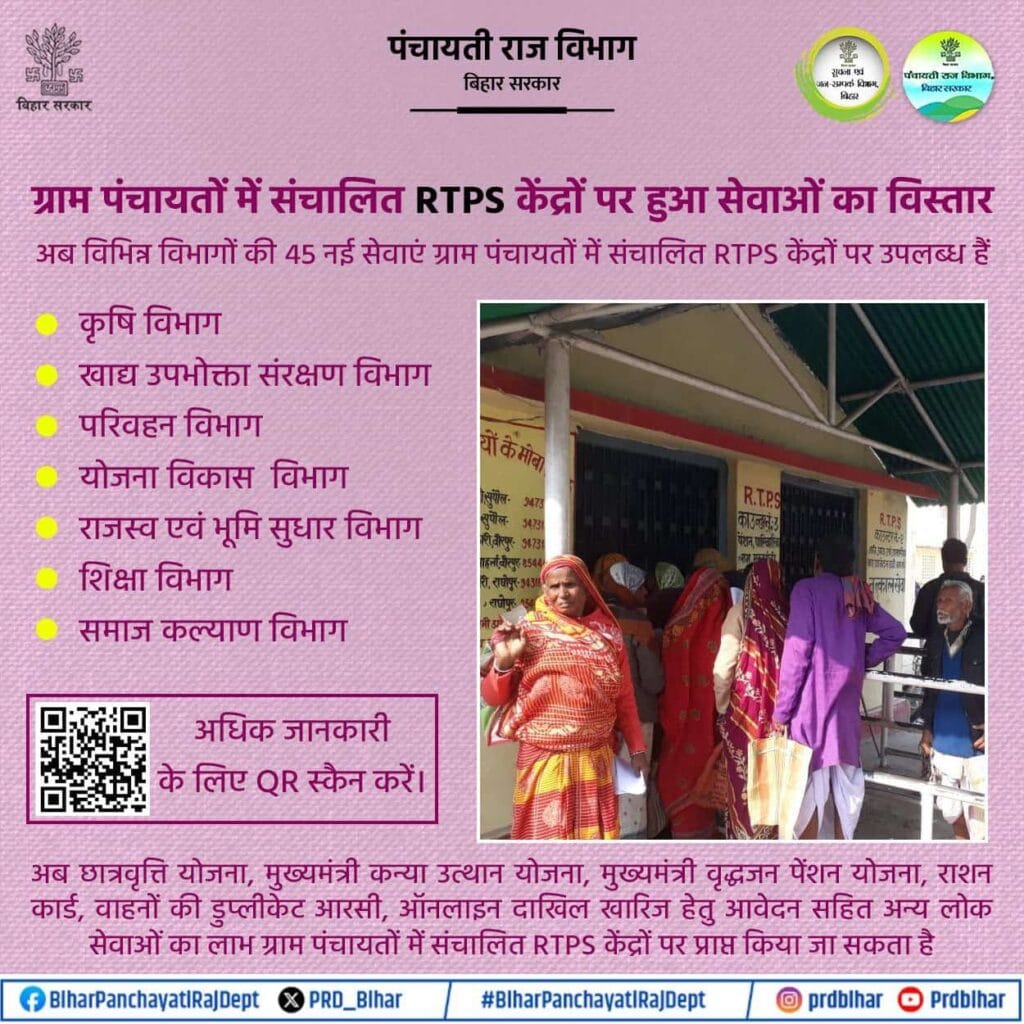 Bihar RTPS Services New Update