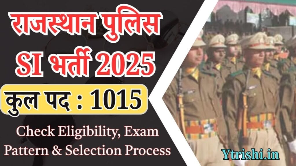 Rajasthan Police SI Recruitment 2025