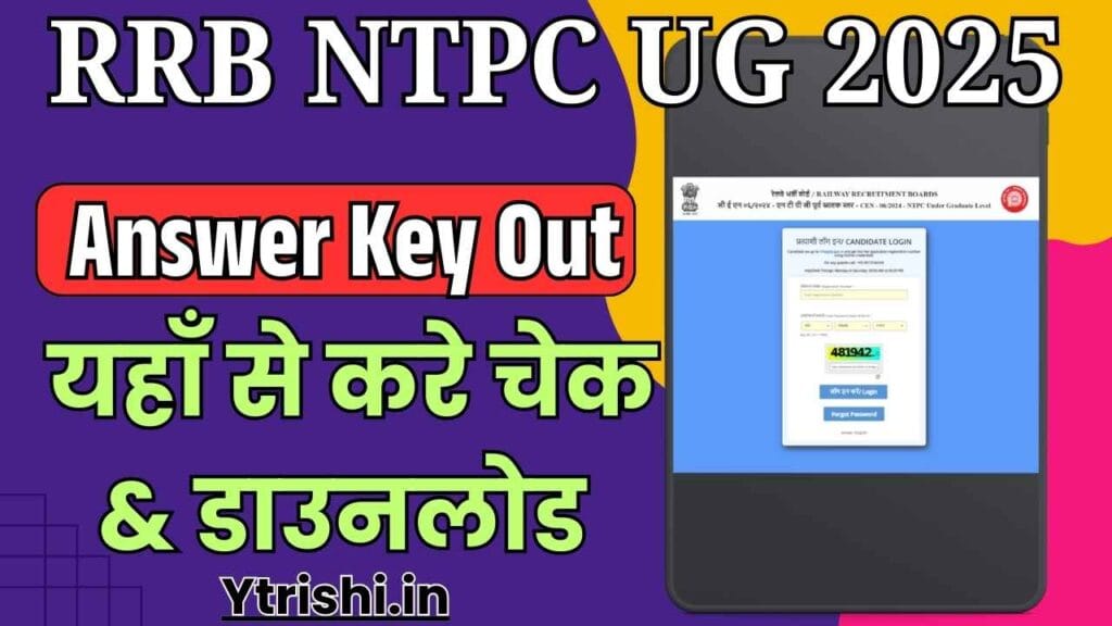 RRB NTPC UG Answer Key 2025