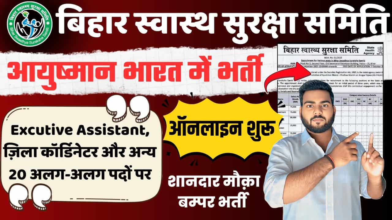 Bihar Swasthya Suraksha Samiti Vacancy 2025