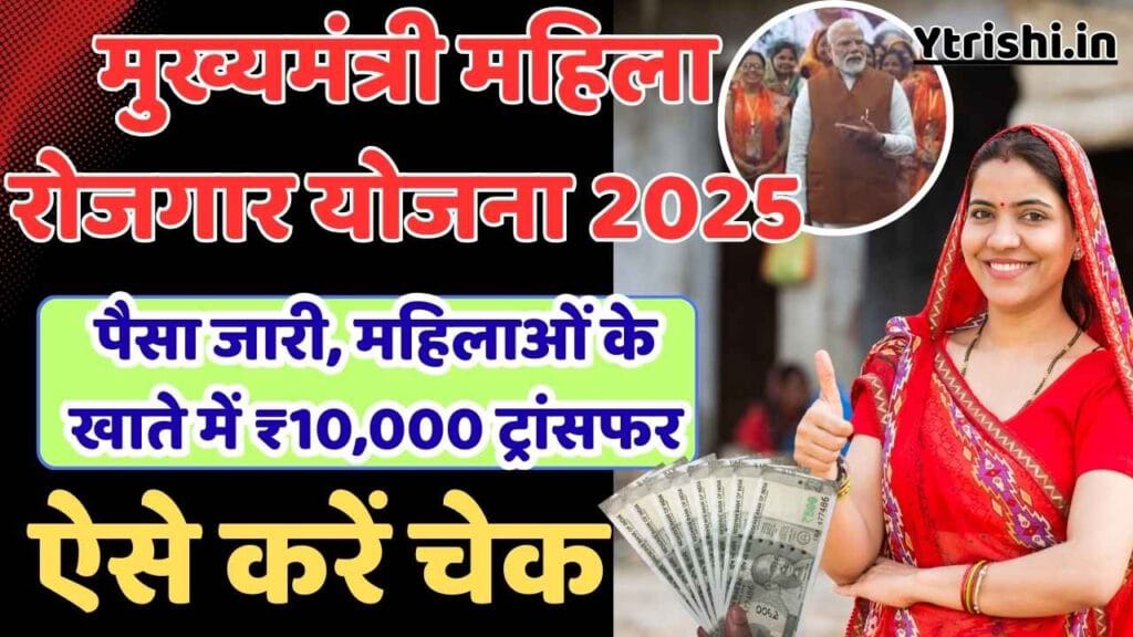 Mukhyamantri Mahila Rojgar Yojana Payment Release 2025