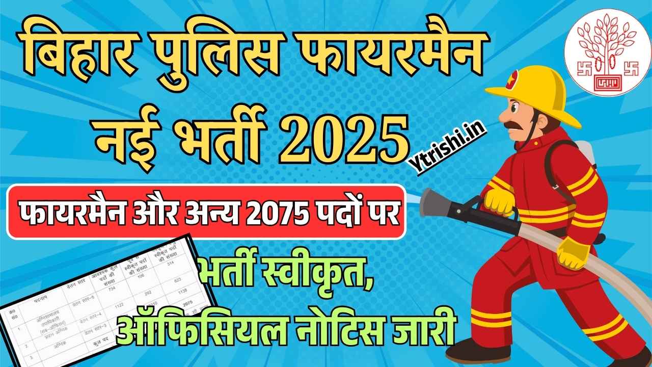 Bihar Police Fireman Vacancy 2025