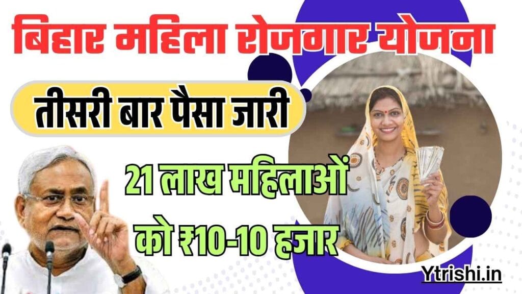 Bihar Mahila Rojgar Yojana 3rd Installment 2025