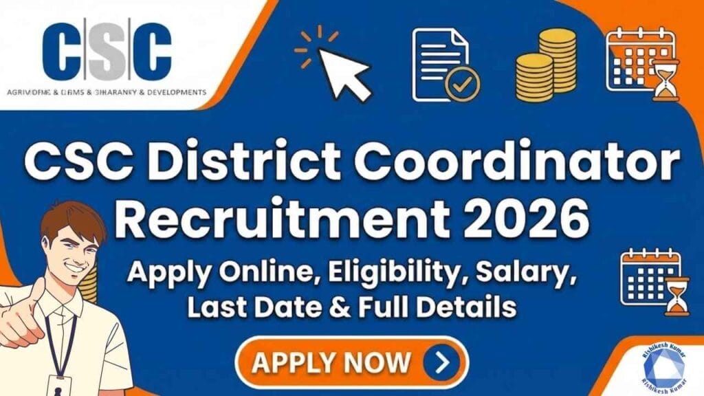 CSC District Coordinator Recruitment 2026