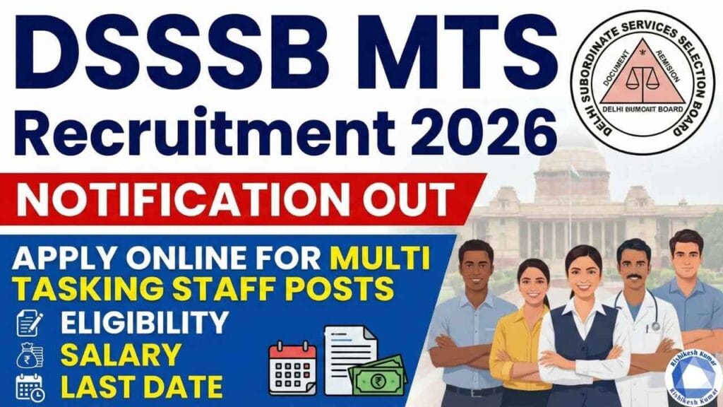 DSSSB MTS Recruitment 2026