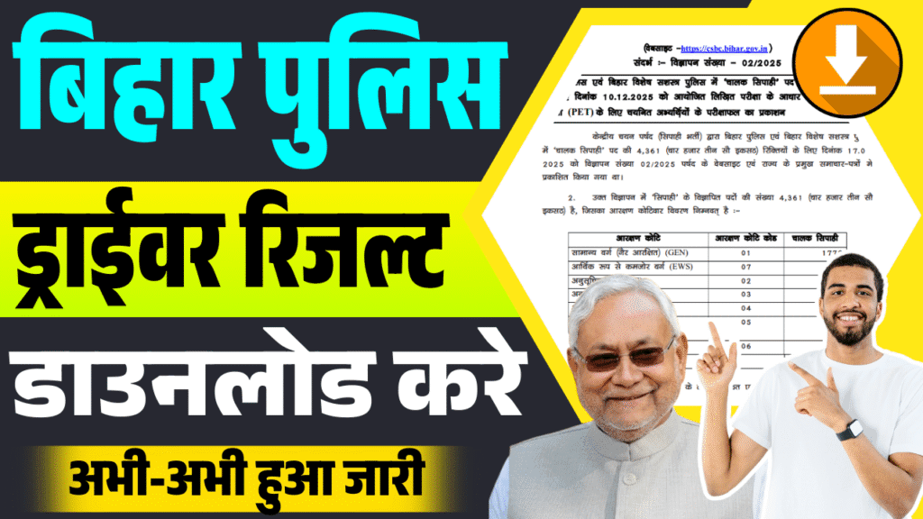 Bihar Police Driver Result 2025