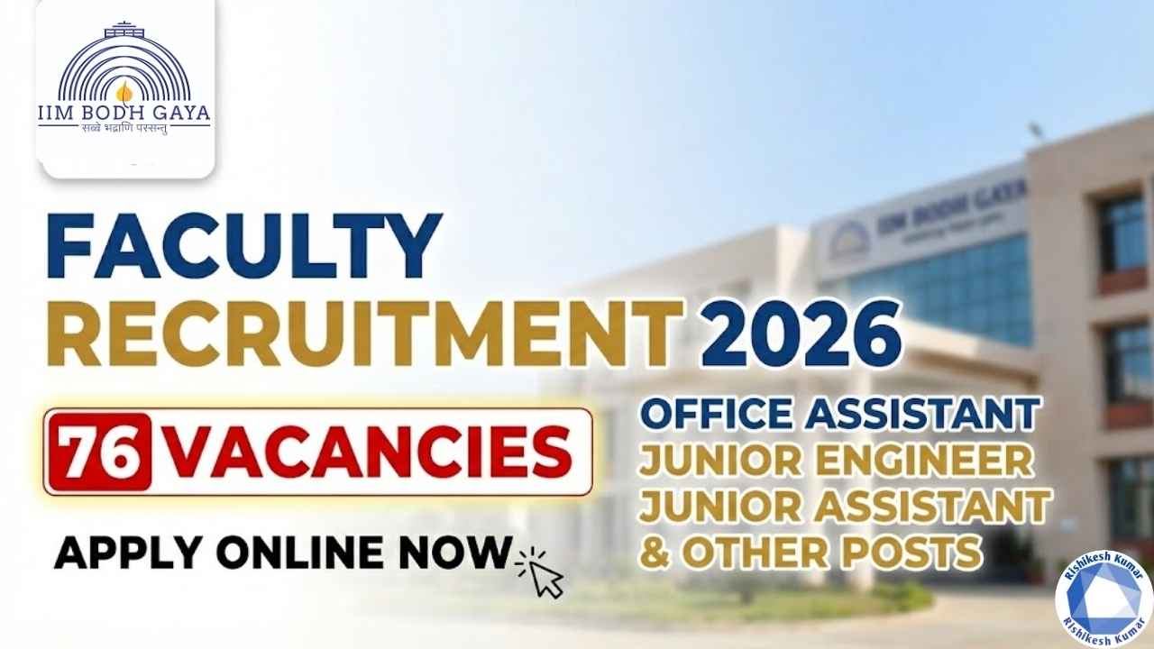 IIM Bodh Gaya Faculty Recruitment 2026