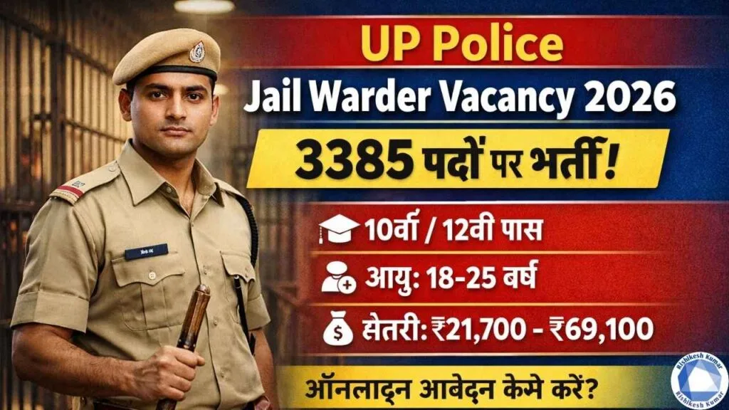 UP Police Jail Warder Vacancy 2026