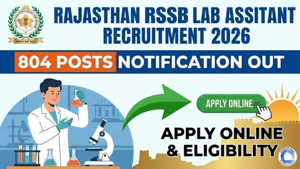 Rajasthan RSSB Lab Assistant Recruitment 2026