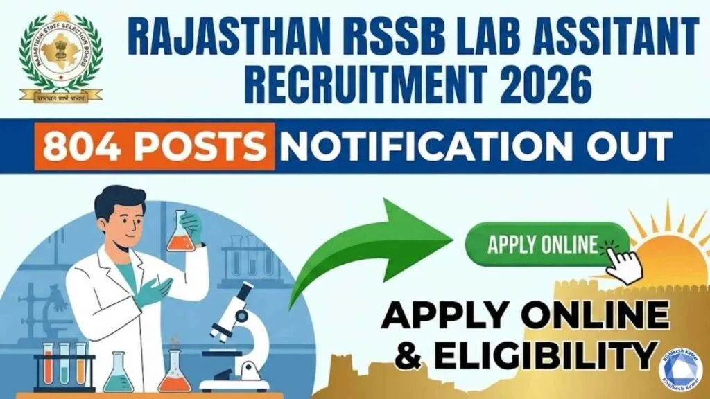 Rajasthan RSSB Lab Assistant Recruitment 2026