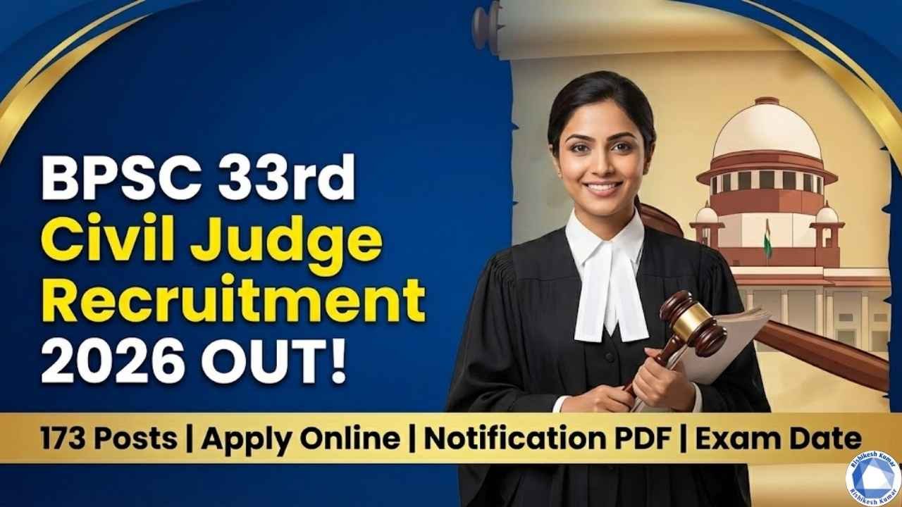 BPSC 33rd Civil Judge Recruitment 2026