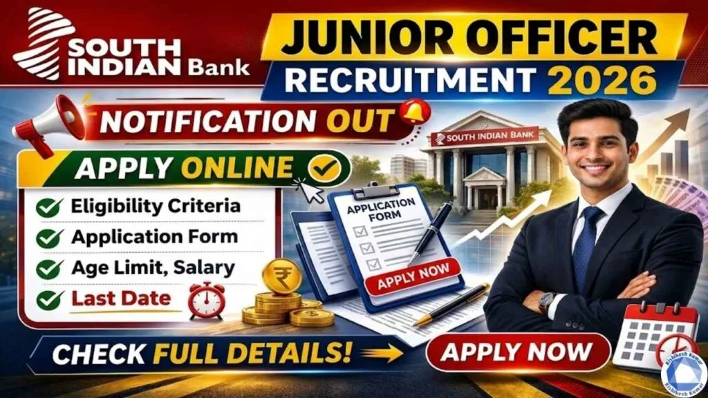 South Indian Bank Junior Officer Recruitment 2026