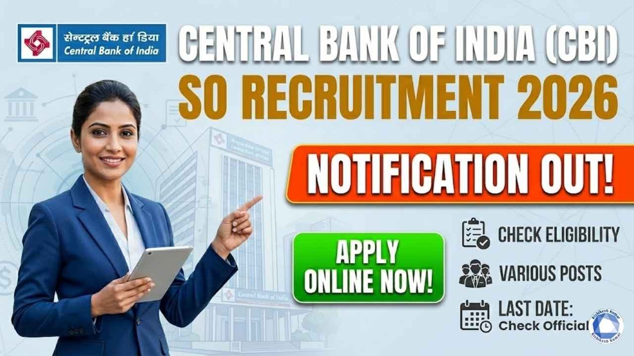 Central Bank of India SO Recruitment 2026