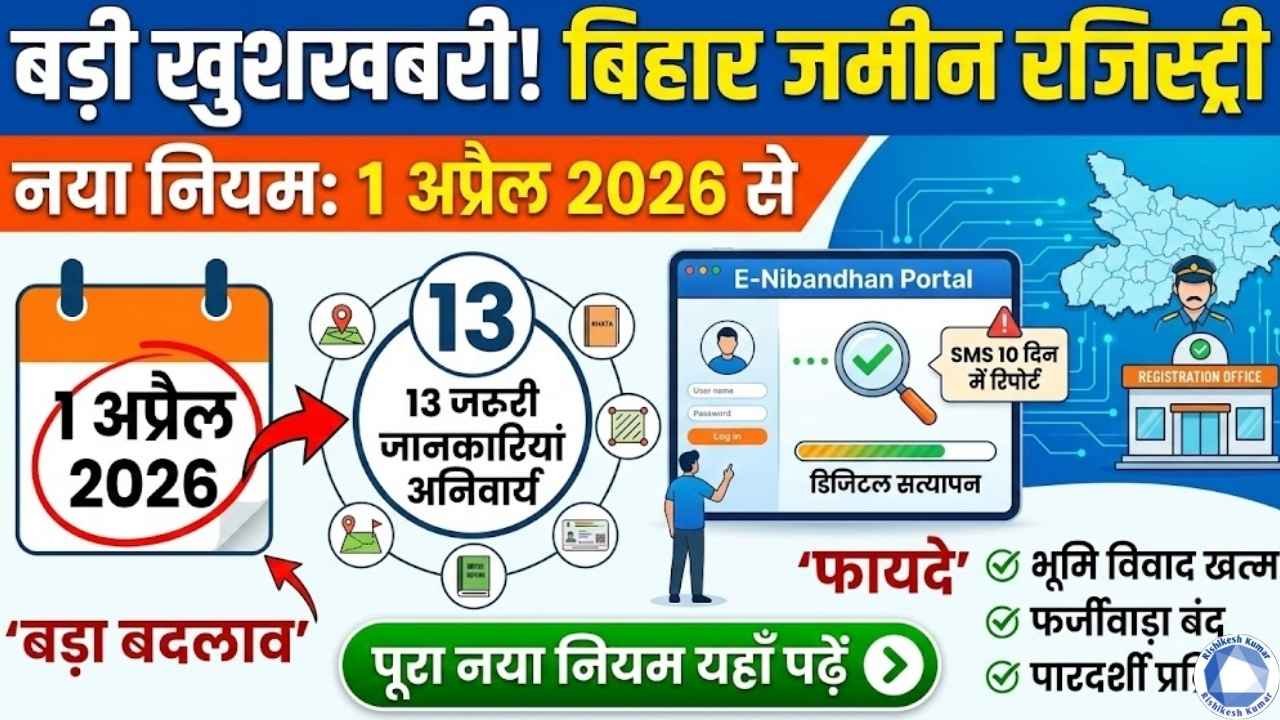 Bihar Jamin Registry New Rule 2026