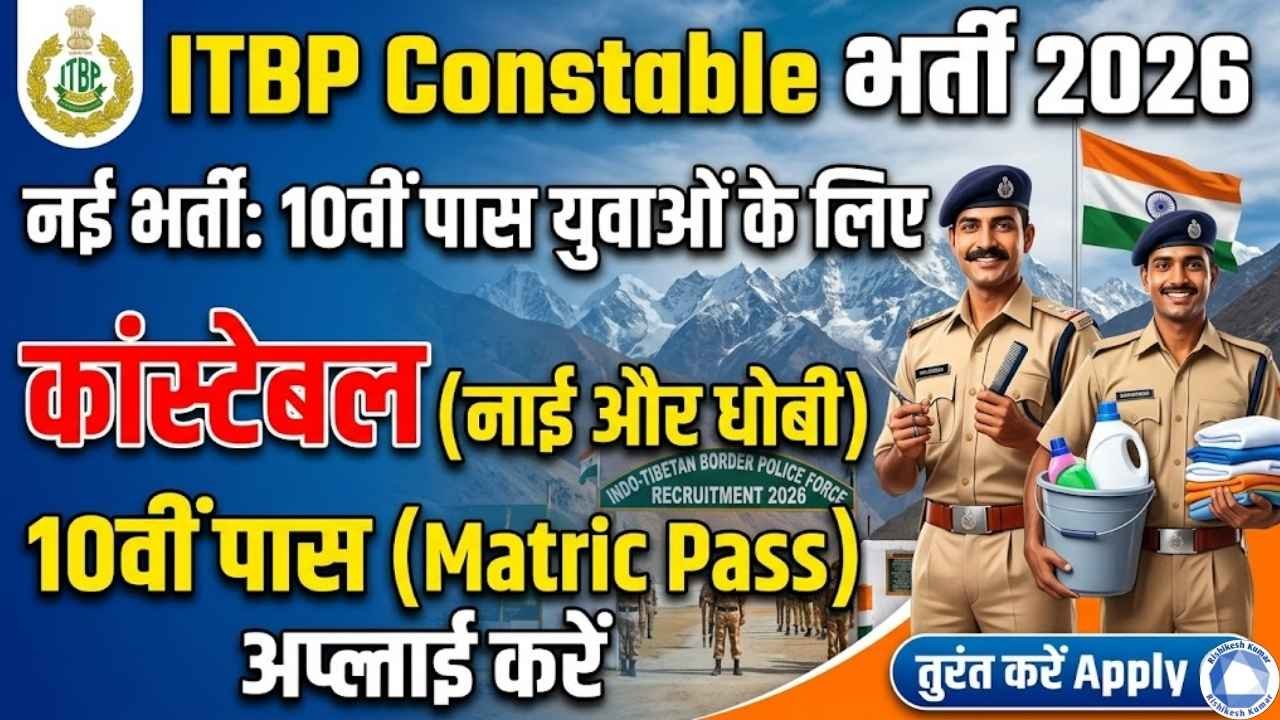 ITBP Constable Barber & Washerman Recruitment 2026