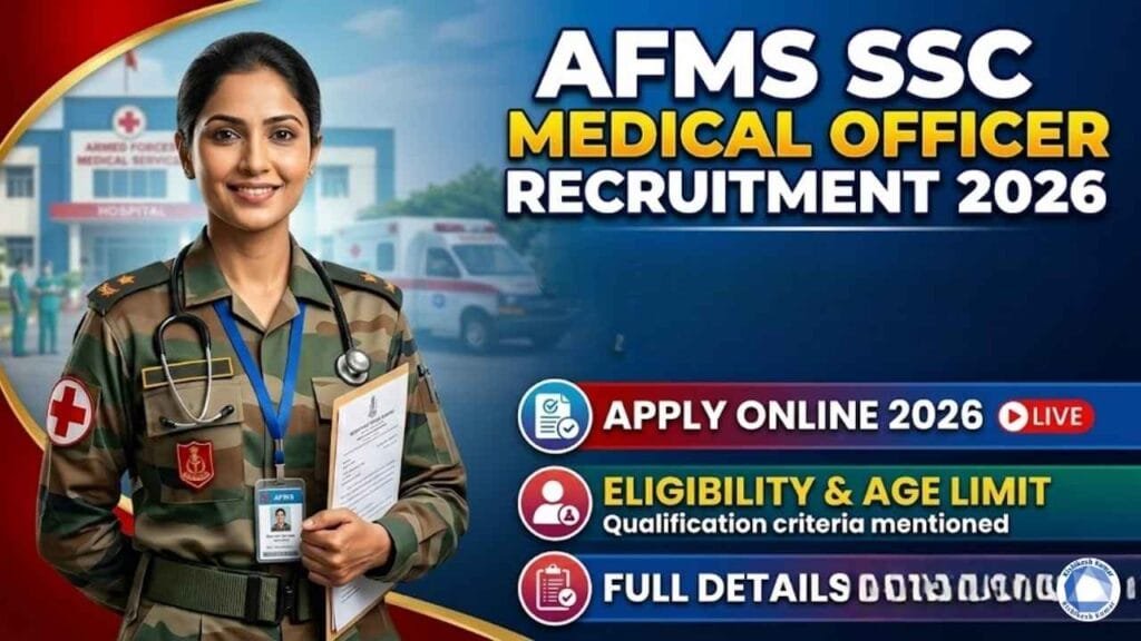AFMS SSC Medical Officer Recruitment 2026