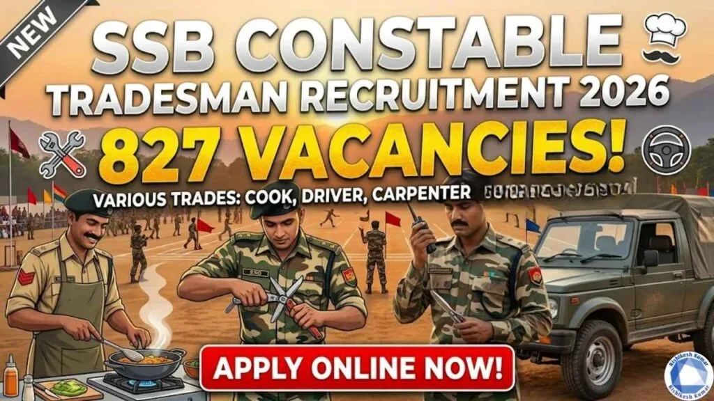 SSB Constable Tradesman Recruitment 2026