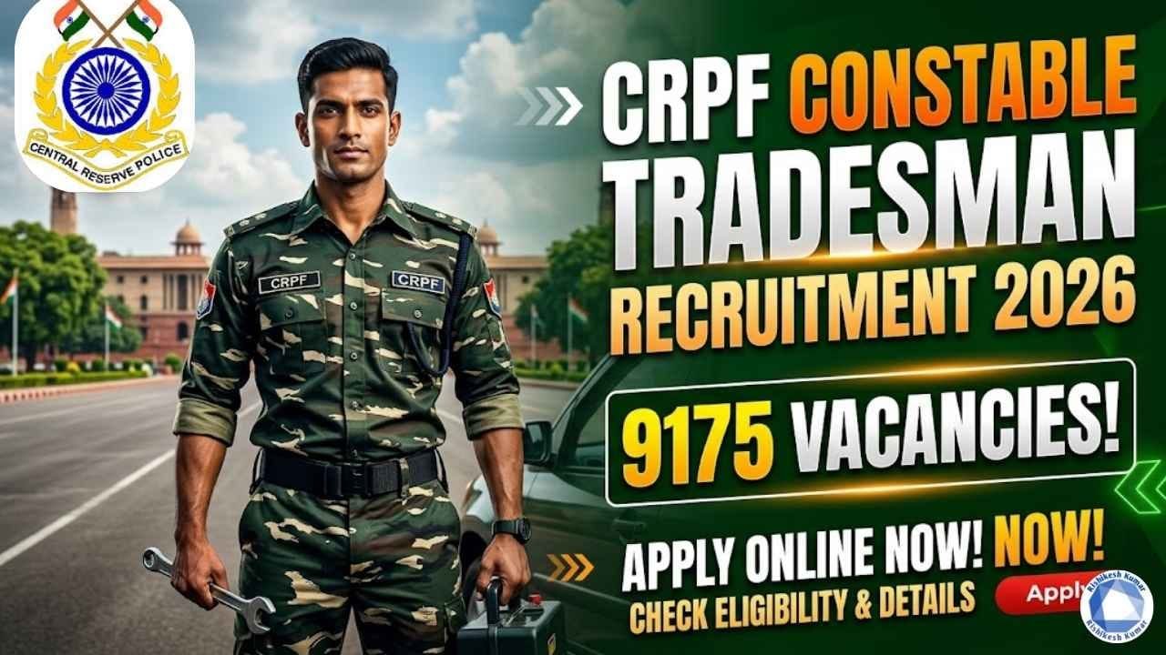 CRPF Constable Tradesman Recruitment 2026