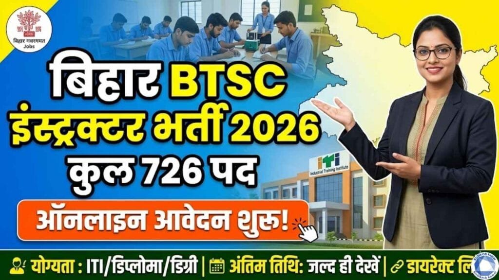 Bihar BTSC Instructor Recruitment 2026