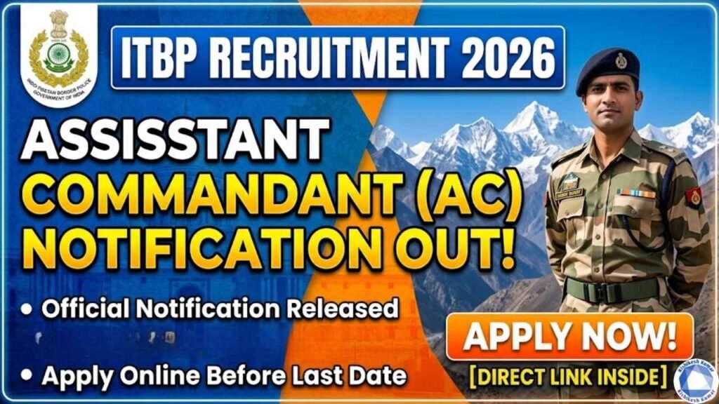 ITBP Assistant Commandant Recruitment 2026