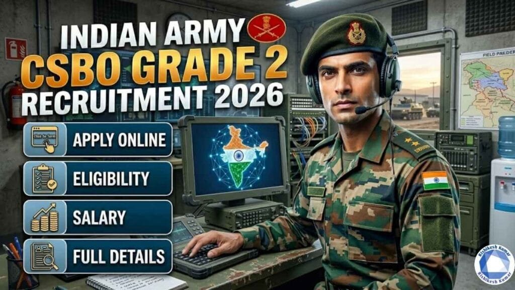Indian Army CSBO Grade 2 Recruitment 2026