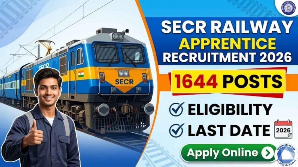SECR Railway Apprentice Recruitment 2026