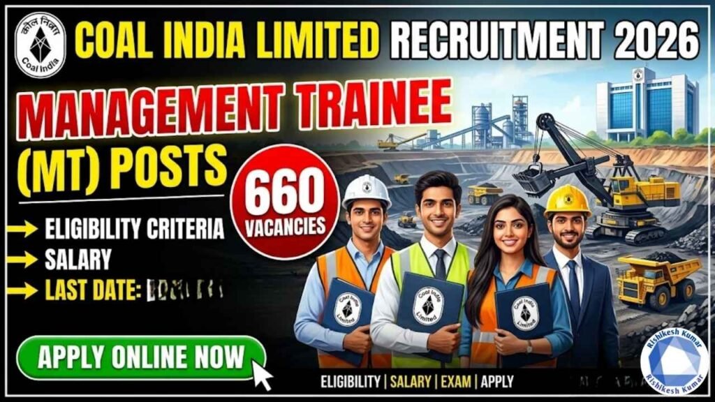 Coal India CIL Management Trainee Recruitment 2026